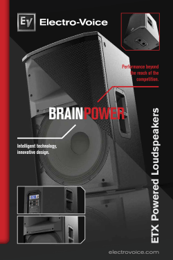ETX Powered Loudspeakers Brochure 2.01 MB - Electro