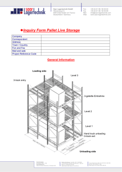 Inquiry Form Pallet Live Storage