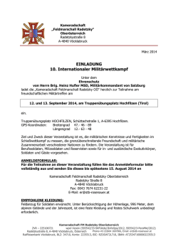 EINLADUNG 10. Internationaler Milit&auml;rwettkampf