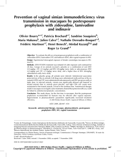 Prevention of vaginal simian immunodeficiency virus transmission in