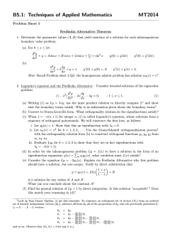 Problem sheet 5