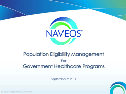 Population Eligibility Management Government