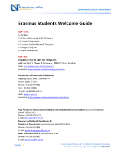 Erasmus Students Welcome Guide