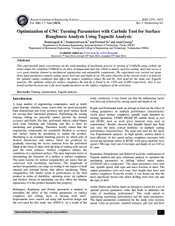 Optimization of CNC Turning Parameters with Carbide Tool