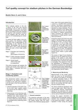 Turf quality concept for stadium pitches in the German Bundesliga