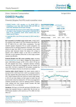 COSCO Pacific: Potential Qingdao Port IPO could