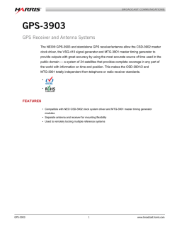 Harris Corporation :: Broadcast Communications / GPS-3903