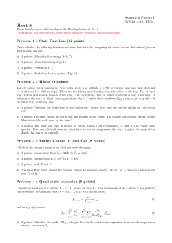 Problem Sheet 8