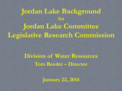 T.Reeder-DENR Jordan Lake Presentation