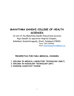 mahathma gandhi college of health sciences