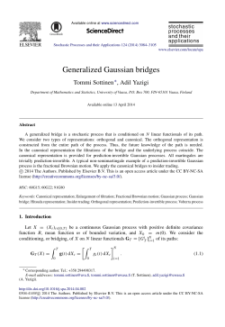 Generalized Gaussian bridges