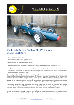 The Ex-John Surtees 1962 Lola MK4 V8 Formula 1 Chassis No