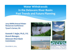 Water Withdrawals in the Delaware River Basin