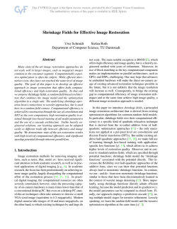 Shrinkage Fields for Effective Image Restoration