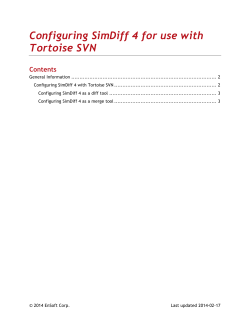 Configuring SimDiff 4 for use with Tortoise SVN Contents