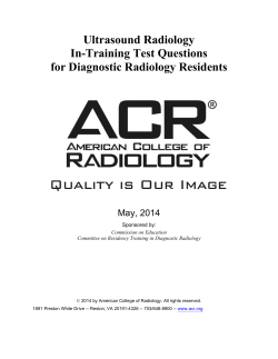 Ultrasound Radiology In-Training Test Questions for Diagnostic