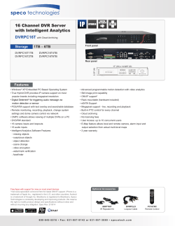DVR Server - Speco Technologies