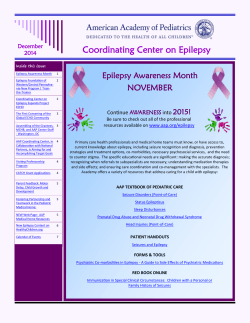 Coordinating Center on Epilepsy - American Academy of Pediatrics