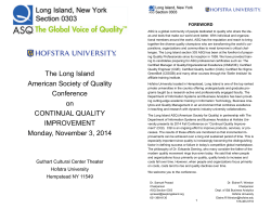 The Long Island American Society of Quality Conference on