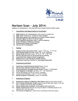 Horizon Scan - July 2014.