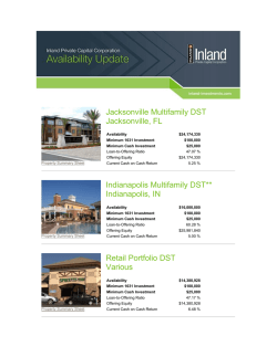 Jacksonville Multifamily DST Jacksonville, FL Indianapolis
