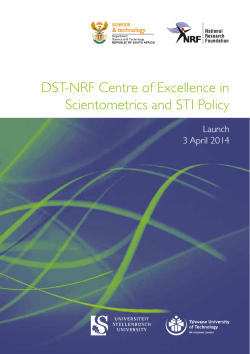 DST-NRF Centre of Excellence in Scientometrics and STI