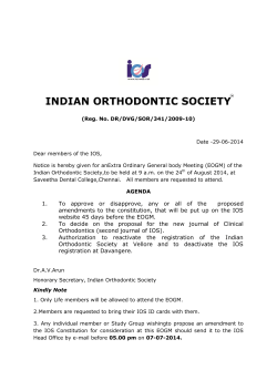 eogm notice - Indian Orthodontic Society