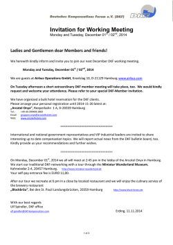 Invitation for Working Meeting