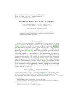 A FRACTIONAL POWER FOR DUNKL TRANSFORMS