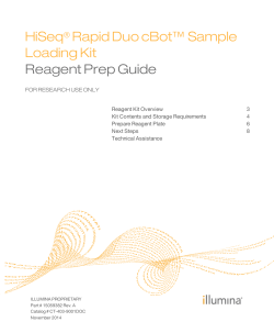 [PDF] HiSeq Rapid Duo cBot Sample Loading Kit - Support
