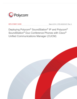 Deploying Polycom SoundStation IP and Polycom