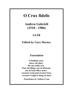 "O crux fidelis" - Andrea Gabrieli