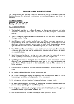 DUAL USE SCHEME (DUS) SCHOOL FIELD The Free