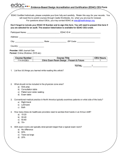 (EDAC) CEU Form - The Center for Health Design