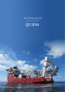 DOF Installer Financial Report Q3 2014