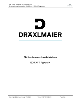 Draexlmaier Implementation Guidelines for
