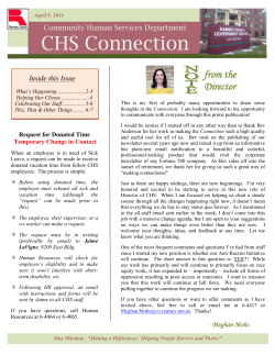 CHS Connection - Ramsey County, Minnesota