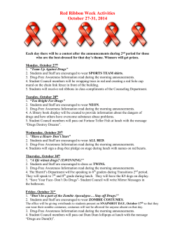 Red Ribbon Week Activities October 27