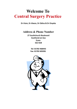 Surgery Booklet - Central Surgery
