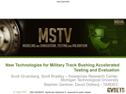New Technologies for Military Track Bushing Accelerated