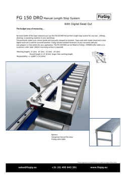 FG 150 DRO Manual Length Stop System With Digital Read