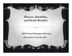 Divorce, Disability, and Death Benefits