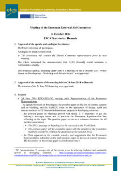 Meeting of the European External Aid Committee