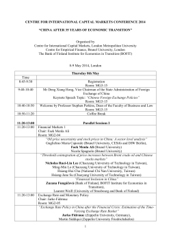 Conference Programme - London Metropolitan University