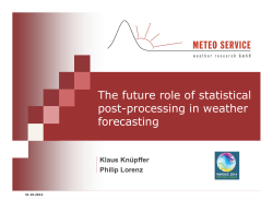 The future role of statistical post-processing in weather