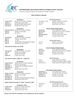 2015 Academic Calendar -pdf - IEC @ DVC ESL Classes | Diablo