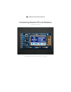Full introduction to the Bluetooth Bluefruit EZ