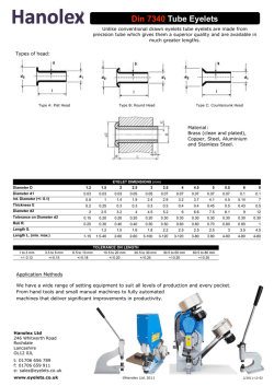 DIN 7340 Tube Eyelets