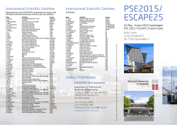 Brochure - PSE 2015 and ESCAPE 25