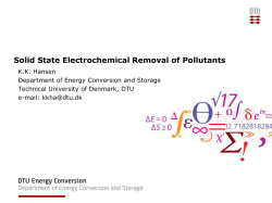 Solid State Electrochemical Removal of Pollutants